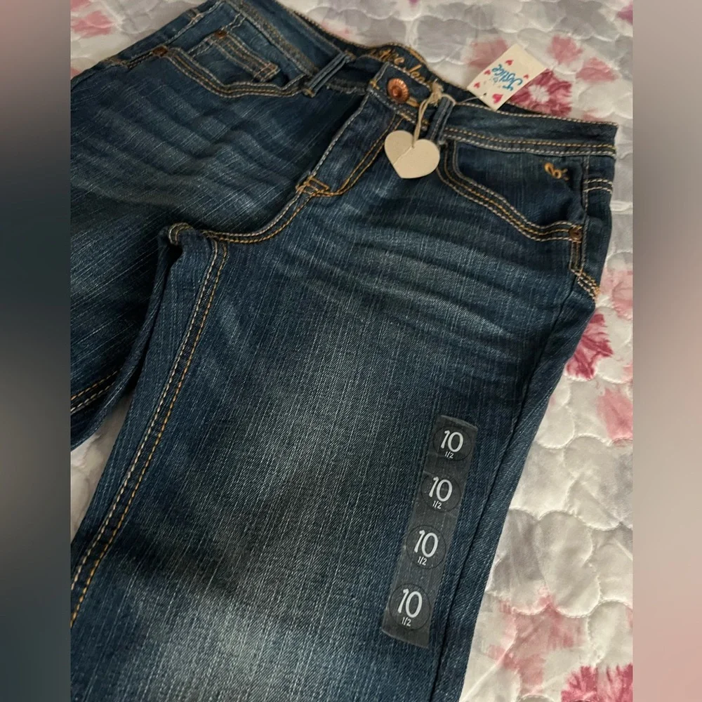 NWT Justice Girls/Youth Dark Blue Flare Boot Cut Jeans Size 10 1/2